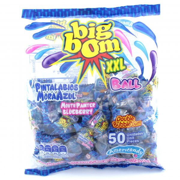 CARAMELO MASTICABLE BIG BOM XXL MORA AZUL 50UND