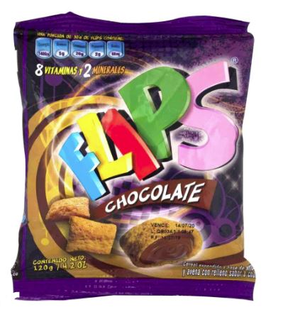 FLIPS BOLSA CHOCOLATE COLOMBIANO 120GR
