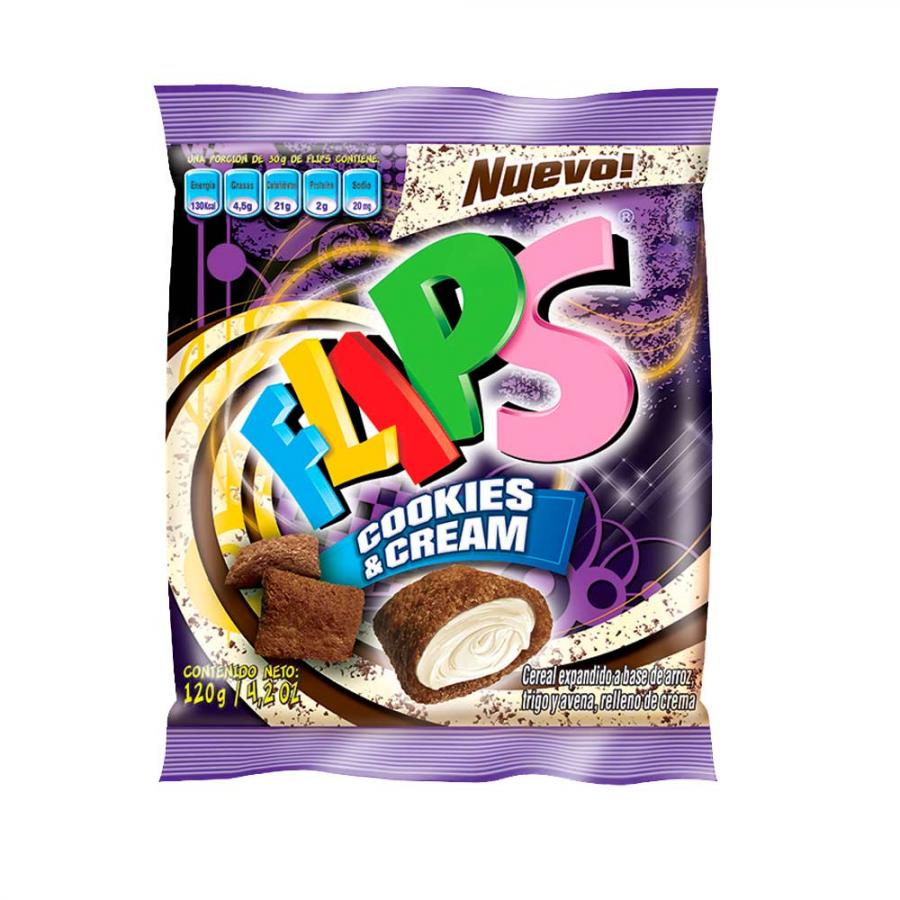 FLIPS BOLSA COOKIES & CREAM 120GR
