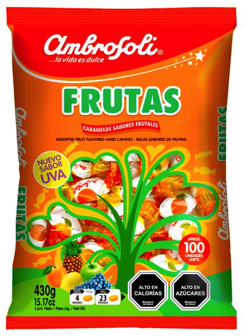 CARAMELOS ABROSOLI FRUTAS 100UND