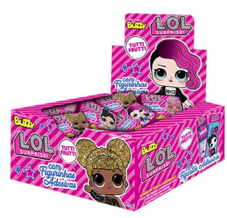 BUZZY CHICLE LOL CON FIGURITAS ADHESIVAS 100UND