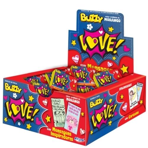 BUZZY CHICLE FRESA CON STICKERS 100UND