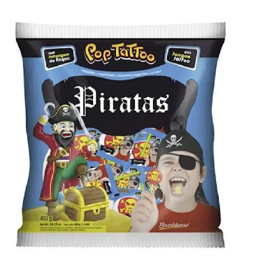 CHUPETAS POP TATTOO PIRATA 400GR