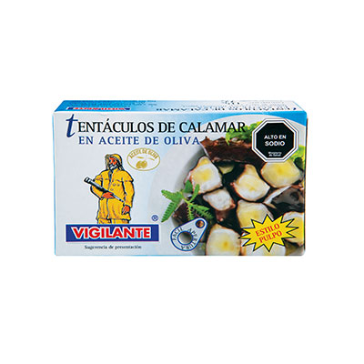 TENTACULOS DE CALAMAR EN ACEITE VEGETAL VIGILANTE 120ML