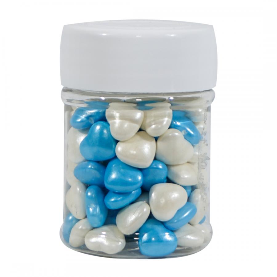 SPRINKLES DE CORAZONES AZUL Y BLANCO 45GR