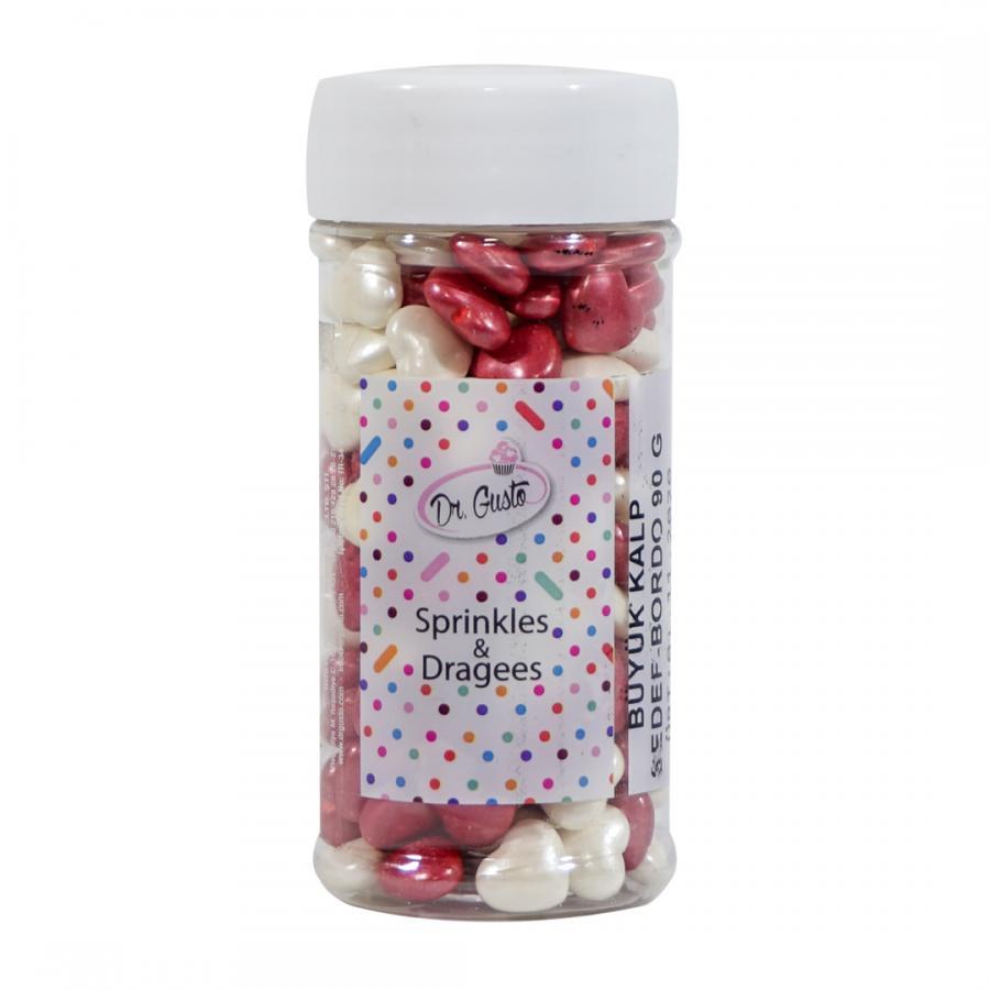SPRINKLES DE CORAZONES ROJO Y BLANCO 90GR