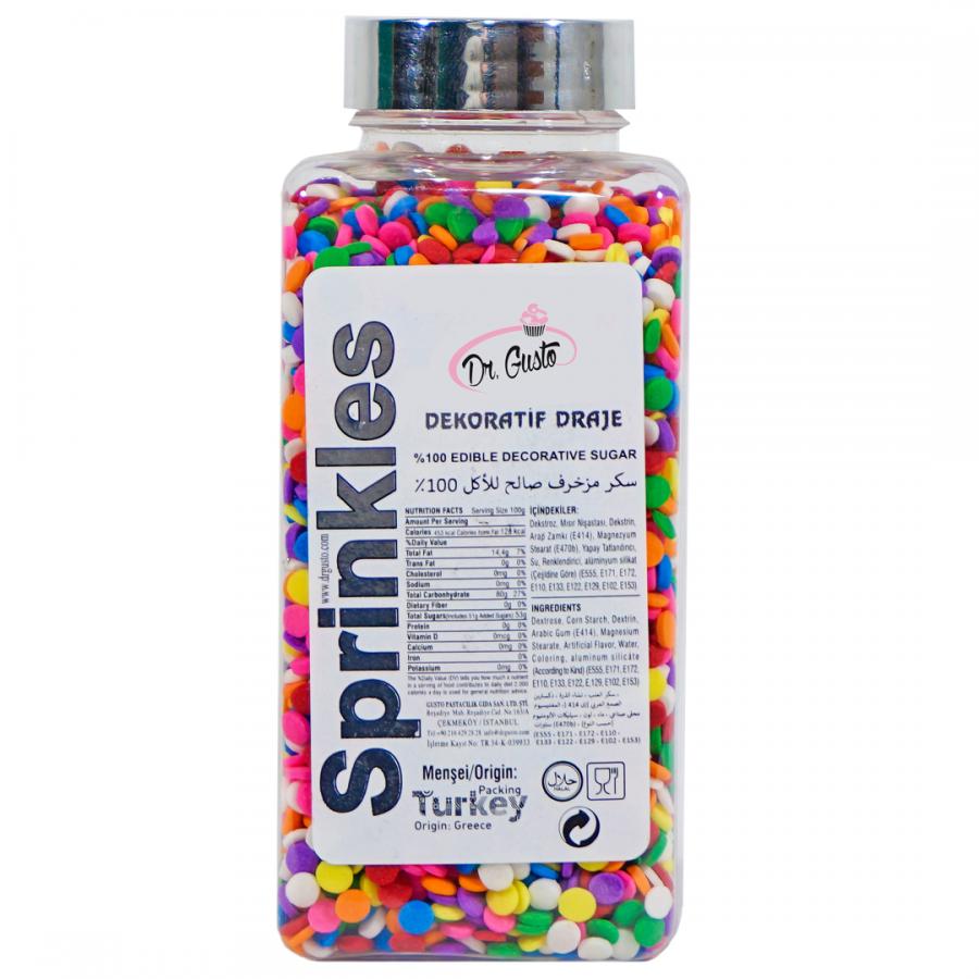 SPRINKLES DE CIRCULOS DE COLORES 200GR
