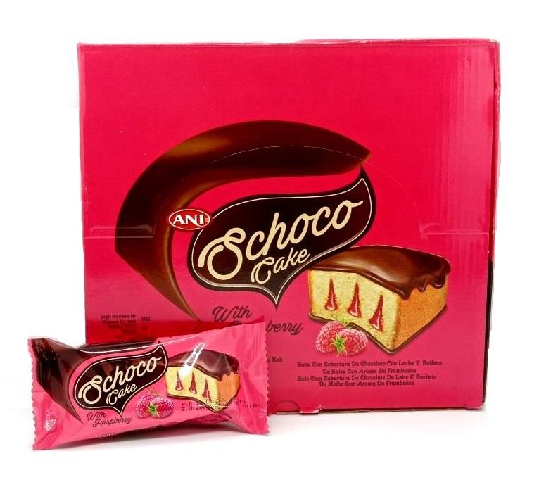 SHOCO CAKE WITH RASPBERRY 24UNID