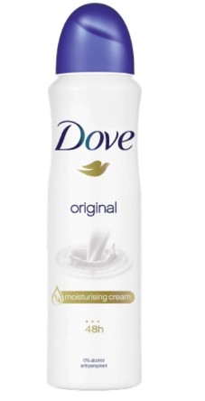 DESODORANTE DOVE ORIGINAL MOISTURISING CREAM 48HR 150ML