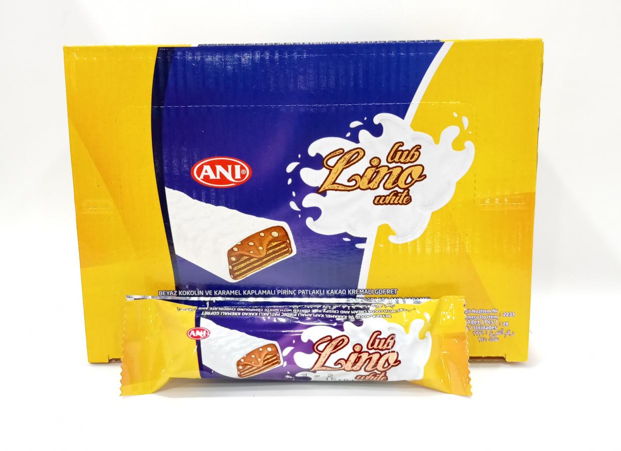 WAFERS LUB LINO WHITE 24UNID