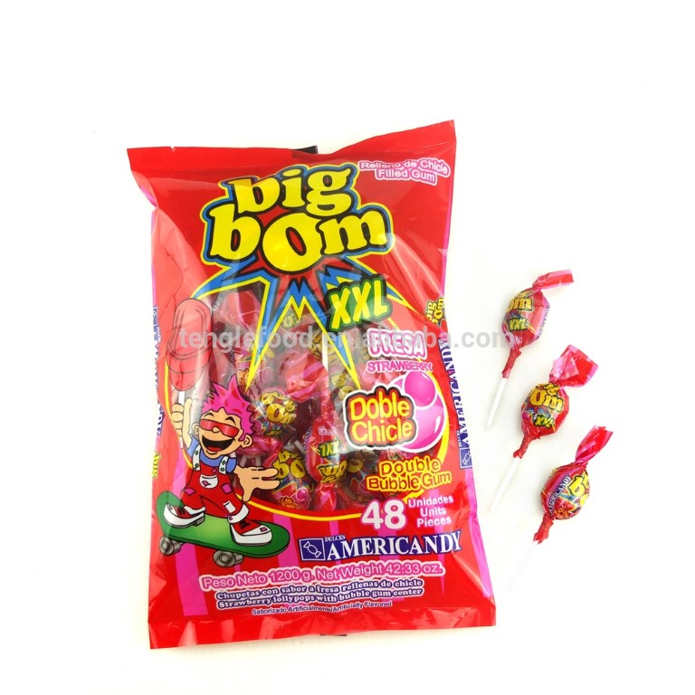 CHUPETA BIG BOM XXL FRESA 48UND