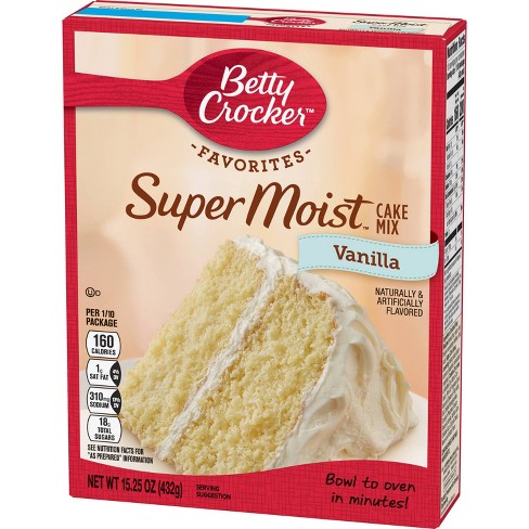 BETTY CROCKER SUPER MOIST CAKE MIX VAINILLA 461GR