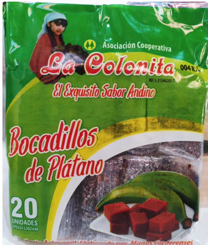 BOCADILLOS DE PLATANO LA COLONITA 20UNID