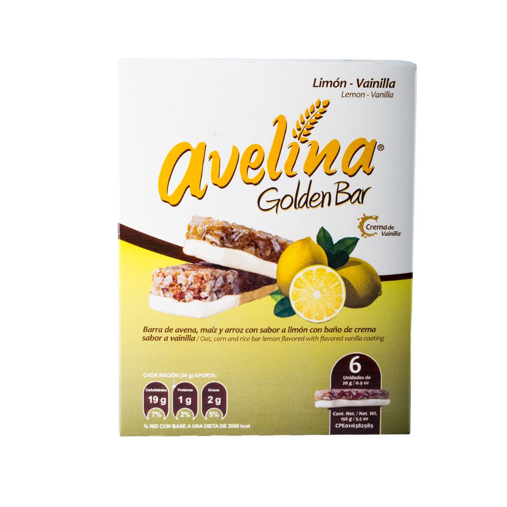 AVELINA GOLDEN BAR LIMON-VAINILLA 6UND