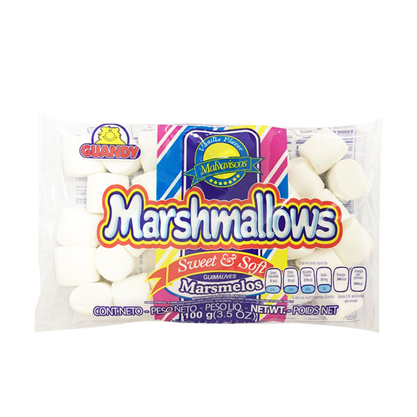 MARSMELOS MARSHMALLOWS BLANCOS GUANDY 100G