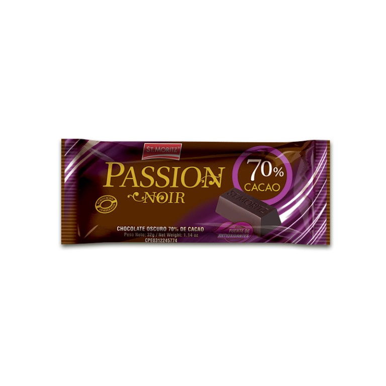 CHOCOLATE OSCURO 70% PASSION NOIR 12UND 32GR