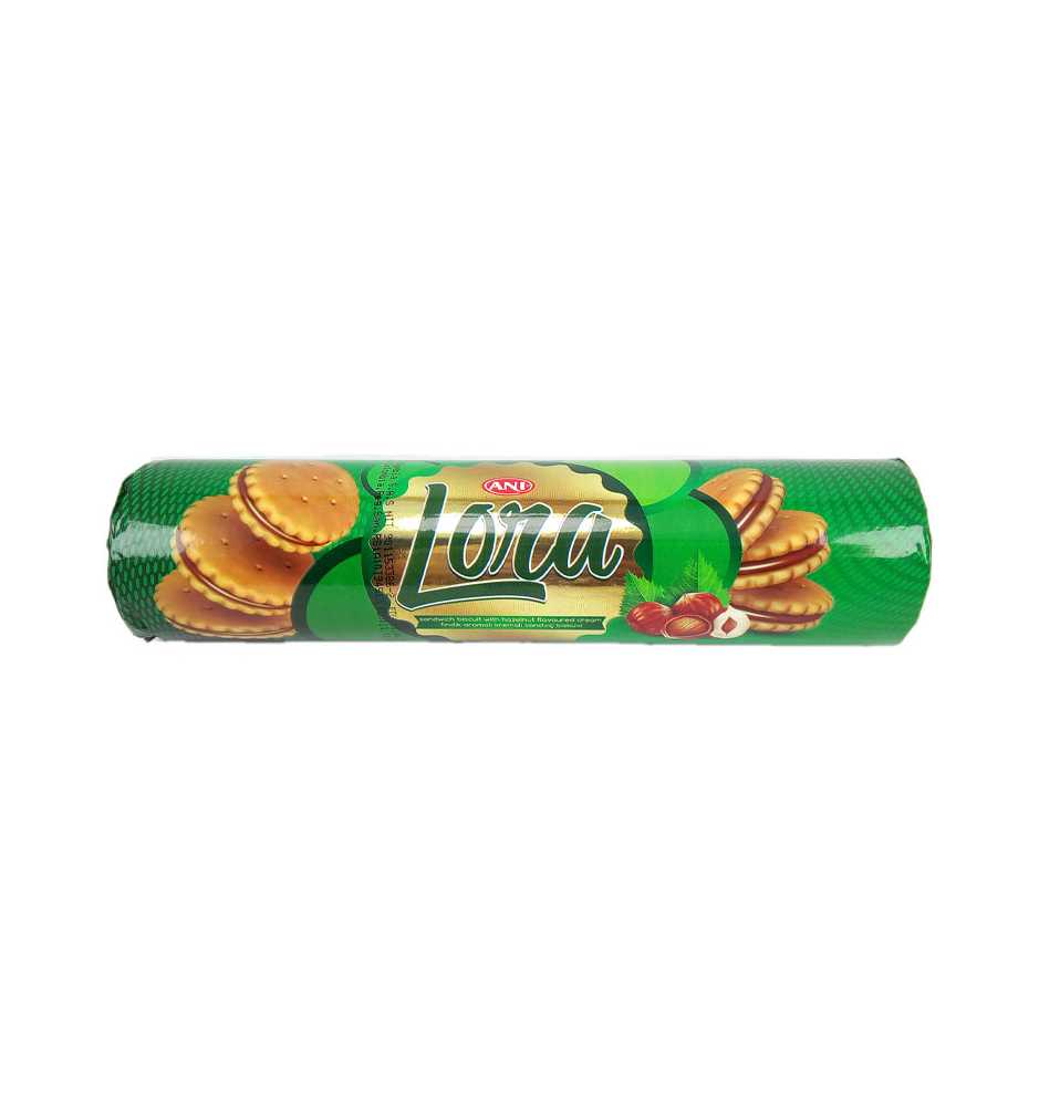 LORA TUBULAR SANDWICH DE GALLETA CON CREMA DE AVELLANA