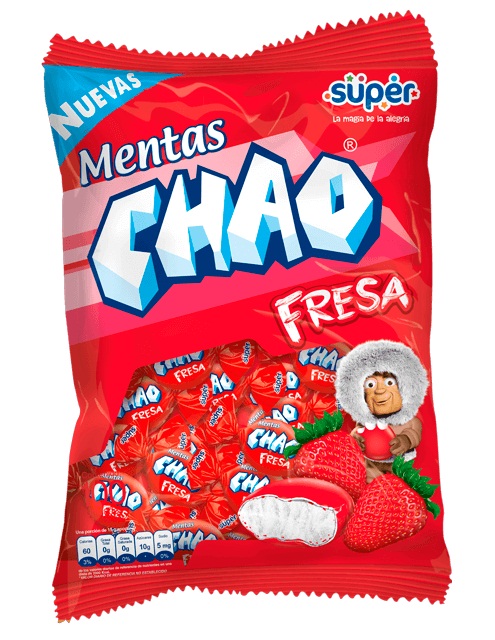 CARAMELOS MENTA CHAO FRESA 100UND