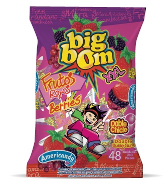 CHUPETA BIG BOM XXL FRUTOS ROJOS 48UND