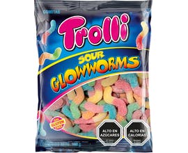 GOMITAS TROLLI SOUR GLOW WORMS 100GR